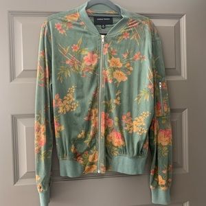 Velvety floral jacket
